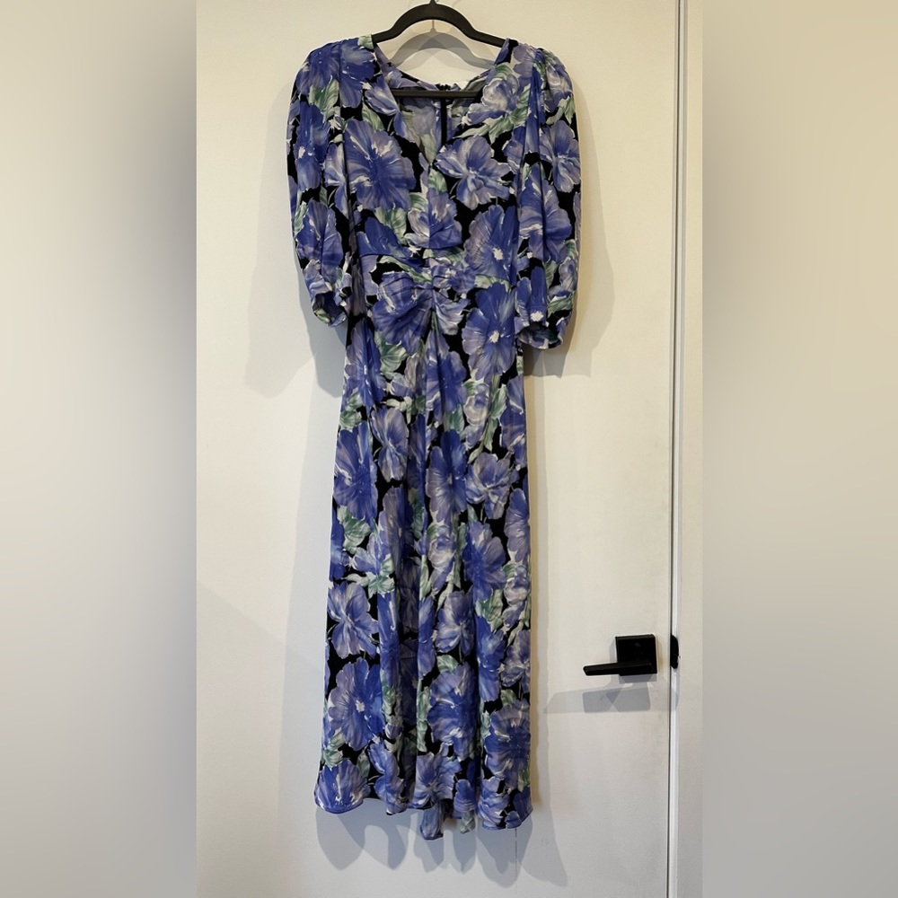 Midaxi Dress, 3/4 balloon sleeves, zipper back, brand new with tags, viscose.